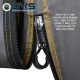 HD Nomadic 270 LTE Awning Walls - Dark Grey with Green Trim Zipper