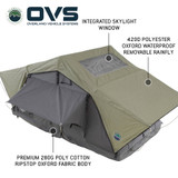 HD Nomadic Standard Soft Shell Roof Top Tent - Grey Body & Green Rainfly Top