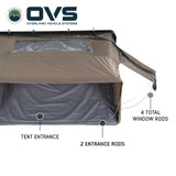 HD Bushveld Cantilever Hard Shell Roof Top Tent - Grey Body & Tan Rainfly Rods