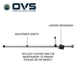 HD Bushveld Cantilever Hard Shell Roof Top Tent - Grey Body & Tan Rainfly Skylight Pole