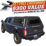 Expedition Pro+ Truck Cap for 2017-2022 Ford F-250 / F-350 6.8 ft Bed - Full Window Doors 3 Quarter