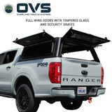 Expedition Pro+ Truck Cap for 2019-2023 Ford Ranger 5 ft Bed - Full Window Doors Open