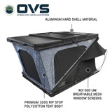 XD K2 Clam Shell Pop Up 2 Person Aluminum Hard Shell Roof Top Tent, Blue Body & Black Rainfly 3 Quarter