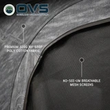 XD K2 Clam Shell Pop Up 2 Person Aluminum Hard Shell Roof Top Tent, Blue Body & Black Rainfly Fabric