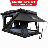 XD K2 Clam Shell Pop Up 2 Person Aluminum Hard Shell Roof Top Tent, Blue Body & Black Rainfly 3 Quarter