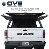 Expedition Pro+ Truck Cap for 2019-2027 RAM 1500 5.7 ft Bed - Full Window Doors Open Rear