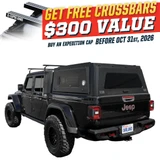 Expedition Pro+ Truck Cap for 2020-2027 Jeep Gladiator 5 ft Bed - Full Window Doors