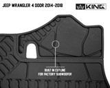 28020301 King 4WD Premium Four-Season Cargo Liner Jeep Wrangler Unlimited JK 4 Door 2012-2018