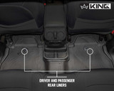 28010701 King 4WD Premium Four-Season Floor Liners Front and Rear Passenger Area Jeep Wrangler Unlimited JL 4 Door 2018-2019