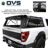 Explorer Soft Shell for 2019-2026 Ford F-150 5.5 ft Bed - Black Canvas with Aluminum Frame 3 Quarter Open