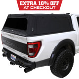 Explorer Soft Shell for 2019-2026 Ford F-150 5.5 ft Bed - Black Canvas with Aluminum Frame 3 Quarter