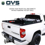 Explorer Soft Shell for 2007-2021 Toyota Tundra 5.5 ft Bed - Black Canvas with Aluminum Frame Collapsed