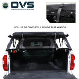 Explorer Soft Shell for 2007-2021 Toyota Tundra 5.5 ft Bed - Black Canvas with Aluminum Frame Rear Open