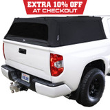 Explorer Soft Shell for 2007-2021 Toyota Tundra 5.5 ft Bed - Black Canvas with Aluminum Frame Side
