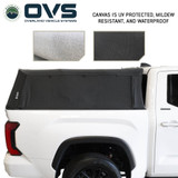 Explorer Soft Shell for 2022-2026 Toyota Tundra 5.5 ft Bed - Black Canvas with Aluminum Frame Side Closed