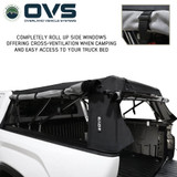 Explorer Soft Shell for 2022-2026 Toyota Tundra 5.5 ft Bed - Black Canvas with Aluminum Frame Open 3 Quarter