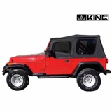 14011235 King 4WD Premium Replacement Soft Top, Black Diamond With Tinted Windows, Jeep YJ 1987-1995 Wrangler