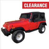 14011235 King 4WD Premium Replacement Soft Top, Black Diamond With Tinted Windows, Jeep YJ 1987-1995 Wrangler