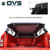 Explorer Soft Shell for 2019-2023 Ford Ranger 5 ft Bed - Black Canvas with Aluminum Frame Open Rear