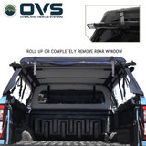 Explorer Soft Shell for 2024-2026 Ford Ranger 5 ft Bed - Black Canvas with Aluminum Frame Rear Open