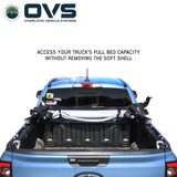 Explorer Soft Shell for 2024-2026 Ford Ranger 5 ft Bed - Black Canvas with Aluminum Frame Rear Open