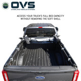 Explorer Soft Shell for 2017-2026 Ford F-250 / F-350 6.8 ft Bed - Black Canvas with Aluminum Frame Open Bed