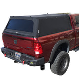 Explorer Soft Shell for 2009-2027 RAM 2500/3500 6.4 ft Bed - Black Canvas with Aluminum Frame 3 Quarter