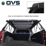 Explorer Soft Shell for 2009-2027 RAM 2500/3500 6.4 ft Bed - Black Canvas with Aluminum Frame Rear Open