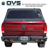 Explorer Soft Shell for 2009-2027 RAM 2500/3500 6.4 ft Bed - Black Canvas with Aluminum Frame Rear Closed