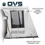HD Nomadic 3 White Annex Room Enclosure with PVC Flooring and Mesh Screen Doors and Windows Side View