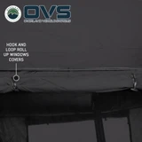 HD Nomadic 3 White Annex Room Enclosure with Grey Fabric, PVC Flooring, and Mesh Screen Doors Screen