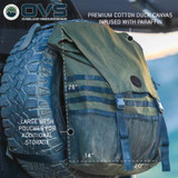 Extra Large Trash Bag Tire Mount - #16 Waxed Canvas Universal Dimensions