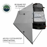Nomadic Awning 180 Degree - Dark Gray Cover With Black Cover top