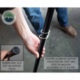 Nomadic Awning 180 Degree - Dark Gray Cover With Black Cover pole