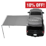 HD Nomadic 90 Degree Awning - Grey Body, Green Trim & Black Travel Cover