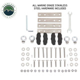 HD Mamba Clam Shell Aluminum Hard Shell Roof Top Tent, Grey Body & Green Trim hardware