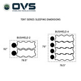 HD Bushveld 4 Person Cantilever Hard Shell Roof Top Tent Grey Body & Tan Rainfly Dimensions
