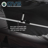 HD Bushveld 4 Person Cantilever Hard Shell Roof Top Tent Grey Body & Tan Rainfly Skylight Brace