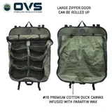Camping Gear Storage Bag - #16 Waxed Canvas Open and Closed