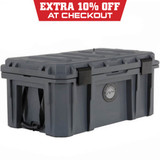 D.B.S. - Dark Grey 95 QT Dry Box With Drain and Bottle Opener