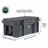 D.B.S. - Dark Grey 117 QT Dry Box With Drain and Bottle Opener dimensions