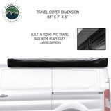 HD Nomadic 270 Degree Driver Side Awning with Bracket Kit for Mid - High Roofline Vans Travel Cover Closed