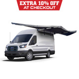 Overland Vehicle Systems 180 Awning with Bracket Kit for Mid - High Roofline Vans