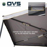 HD Nomadic 270 LTE Awning - Driver Side - Dark Gray with Black Travel Cover Universal Bottom