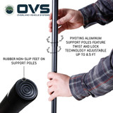 HD Nomadic 270 LTE Awning - Driver Side - Dark Gray with Black Travel Cover Universal Poles