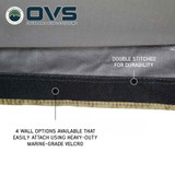 HD Nomadic 270 LTE Awning - Driver Side - Dark Gray with Black Travel Cover Universal Velcro