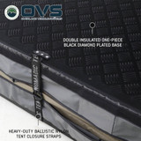 HD Nomadic 2 Person Standard Soft Shell Roof Top Tent, Grey Body & Green Rainfly Velcro Strap