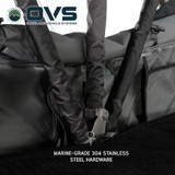 HD Nomadic 3 Person Standard Soft Shell Roof Top Tent, Grey Body & Green Rainfly Internal Hinge