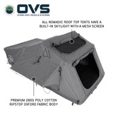 HD Nomadic 4 Person Extended Soft Shell Roof Top Tent, Grey Body & Green Rainfly Bare
