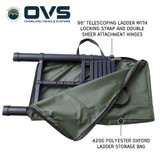 HD Nomadic 4 Person Extended Soft Shell Roof Top Tent, Grey Body & Green Rainfly Ladder